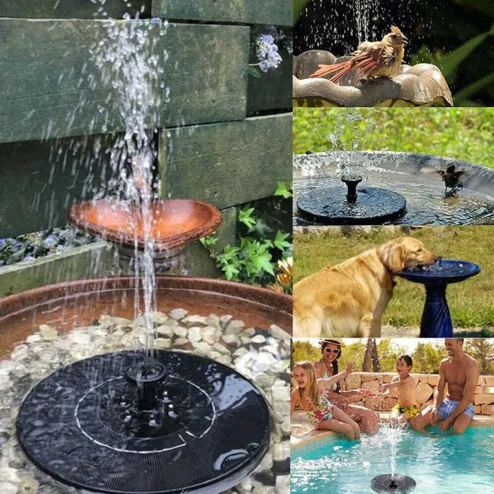 Round Solar Fountain Outdoor Pool Fountain Swimming Pool Fountain Floating P7V4 Lazada.co.th