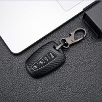 Matte Carbon fiber ABS silicone Key Case Cover For Hyundai Santa Fe Grand ix45 Centennial Genesis 3/4button key