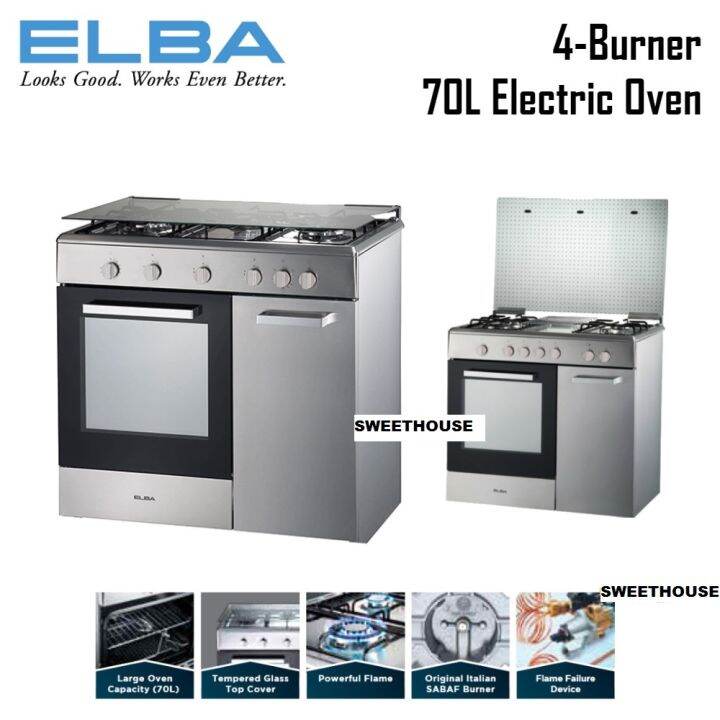 Elba 70L EGCC9784E(SS) Freestanding Cooker Gas Cooker Electric Oven