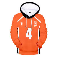 Cosplay Haikyuu Jersey Hoodies Sweatshirts Hinata Shouyou 3D Print Hooded Hoody Volleyball Uniform Harajuku Pullover Tops Boys