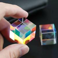 Magic Prism Cube Optical Glass Cube Colorful Prisms Cubes Science Learning Rainbow Glass Beams Physical Magic Cube Toys Gifts Brain Teasers