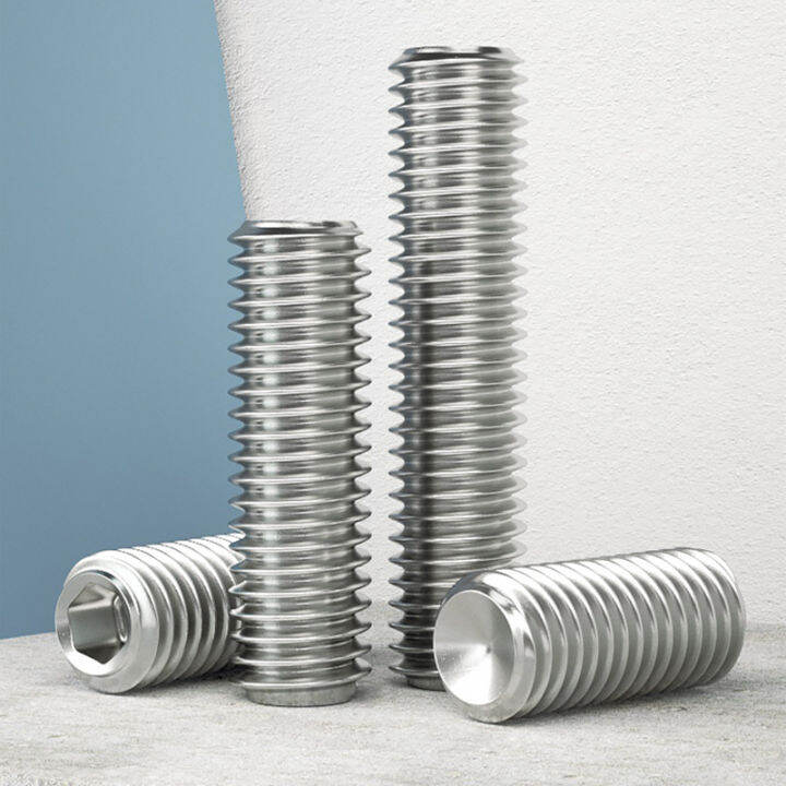 304 Stainless Steel Flat End Set Screw with Internal Hex Socket Nohead