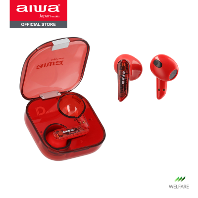 AIWA AT-X80D TWS Bluetooth Earphones หูฟังไร้สายแบบอินเอียร์ กันน้ำระดับ IPX5 Low Latency (ENC)
