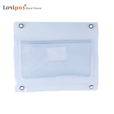 Vinyl Pocket Shopping Baskets Trolley Cart And Boxes Net Removable Sign Cover Ticket Paper Tag Label Holder Sleeve Info Pouch