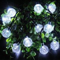 【❉HOT SALE❉】 na07037036036666 สายไฟกลางแจ้งลูกบอลคริสตัลพลังงานแสงอาทิตย์6ม. 30 Led โคมไฟนางฟ้าลูกโลกพลังงานแสงอาทิตย์กันน้ำสำหรับลาน/สวน/ปาร์ตี้/ของตกแต่งงานแต่งงาน