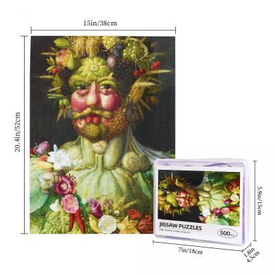 Arcimboldo - Rudolf II Of Habsburg As Vertumnus, 1590 Wooden Jigsaw Puzzle 500 Pieces Educational Toy Painting Art Decor Decompression toys 500pcs