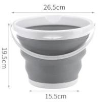 5L 10L Folding Round Plastic Bucket Car Wash Outdoor Fishing Bathroom Kitchen Bucket Cleaning Household Item