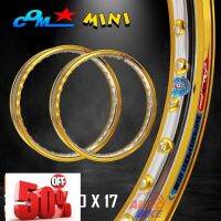 ล้อ COM MINI 1.40 X 17 ทูโทน ขอบยก จำนวน 2 วง มีให้เลือกหลายสี ล้อคอม มินิ ขนาด 1.40 ขอบ 17 ของแท้ การันตีของแท้ 100% #ยาง  #ยางนอก #ยางใน  #ยางมอไซต์  #ยางมอไซ