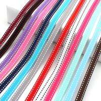 【hot】！ 5 Meters/Lot Grosgrain 3/8  9MM Dotted Wedding Crafts Accessories