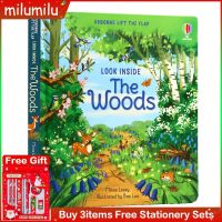 Usborne Look Inside The Woods Hardcover Cardboard Page Turning Boy Children S Enlightenment Picture Book Imported English Original Picture Book