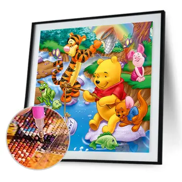 5D DIY Embroidery Diamond Painting Anime Winnie the Pooh and Tigger Mosaic  Picture of Rhinestone Cross Stitch Kits Home Decoration 