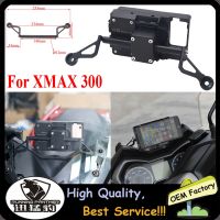 ♨● For Yamaha XMAX 300 XMAX300 X MAX 300 Motorcycle Front Phone Stand Holder Smartphone Phone GPS Navigaton Plate Bracket