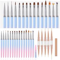 Ultra-fine Nail Color Painting Pen Single/Double-head Nail Tracing Brush Manicure Liner Drawing Pen Phototherapy Nail Art Tool Artist Brushes Tools