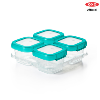 OXO กล่องเก็บอาหารเด็ก ขนาด 4 ออนซ์ สีฟ้าน้ำทะเล l OXO Tot Baby Blocks 4 oz. Teal เก็บและถนอมอาหารเด็กได้ในทั้งช่องเย็น ช่องแช่แข็ง ขนาดพอดีกับมื้ออาหาร สามารถแบ่งได้พอกับปริมาณต่อมื้อ สามารถล้างได้ด้วยเครื่องล้างจาน และ นึ่งได้ที่อุณหภูมิไม่เกิน 80 องศา