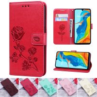 {Taoyitao Case} สำหรับ Huawei P40 Pro Rose เคสหนังสำหรับ P20 P30 P8 P9 P10 Lite Nova 2 2017 3 2i 3i 3e 4e 7i 6 7 SE เคสแบบพับปิดได้