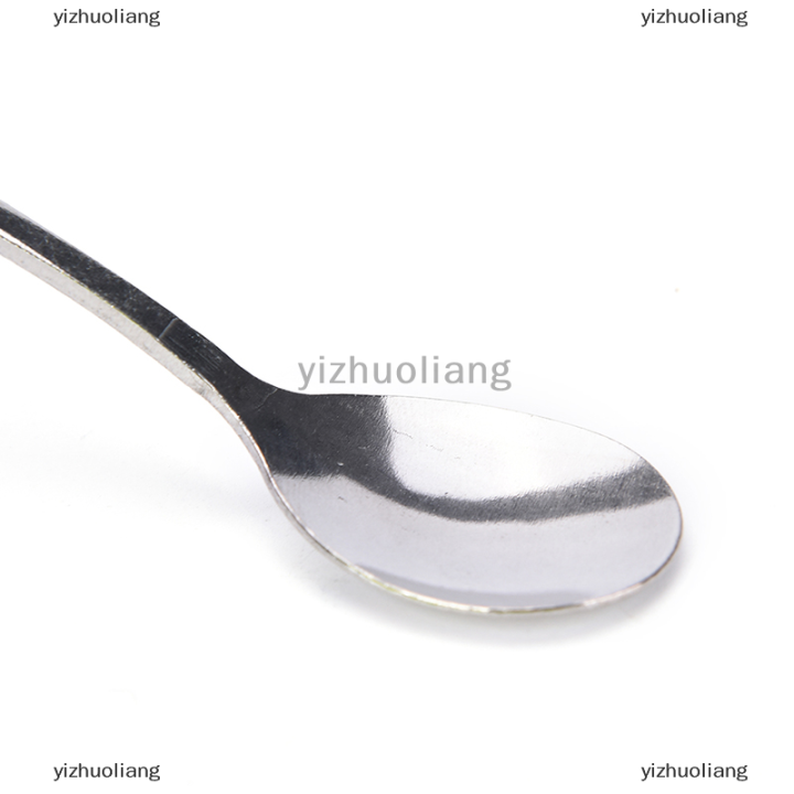 yizhuoliang-16ซม-ด้ามยาวสแตนเลสชากาแฟช้อนไอศกรีมช้อนส้อม