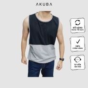 Áo thun ba lỗ nam Akuba cổ tròn chất vải Cotton thoáng mát dễ chịu
