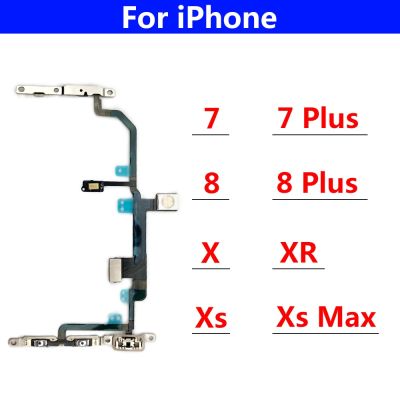 สวิตช์เปิดเครื่องสําหรับ iPhone 7 8 Plus X XR XS Max Off Button Volume Control Key Button Flex Cable