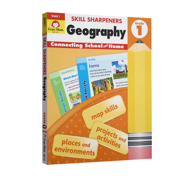First grade geography English original skill sharpers geography grade 1 California teaching auxiliary skills pencil sharpener series primary school students English learning extracurricular family exercise book Evan Moore