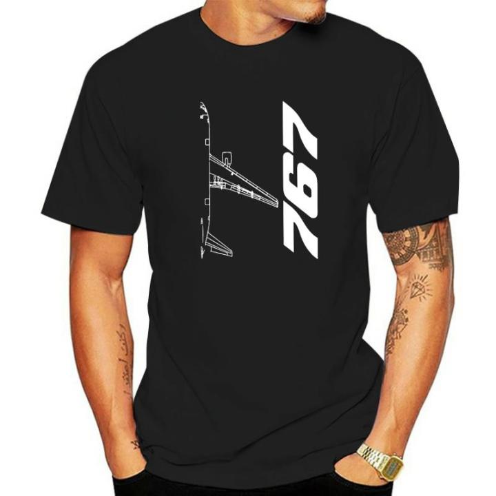 men-t-shirt-boeing-767-silhouette-top-view-airplane-pilot-hipster-cotton-tees-short-sleeve-t-shirts-round-neck-clothes-gift-idea