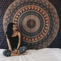 (ร้อน) Mandala Wall cloths แขวนผนัง Beach Mandala ผ้าขนหนูเส้นใยโพลีเอสเตอร์ Mandala Tapestry Wall พรม Mandala 200X150cm ขนาดใหญ่