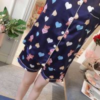 【READY STOCK】Summer sleepwear short-sleeved shorts multi-colored Lapel Pajama suit y Lapel lady