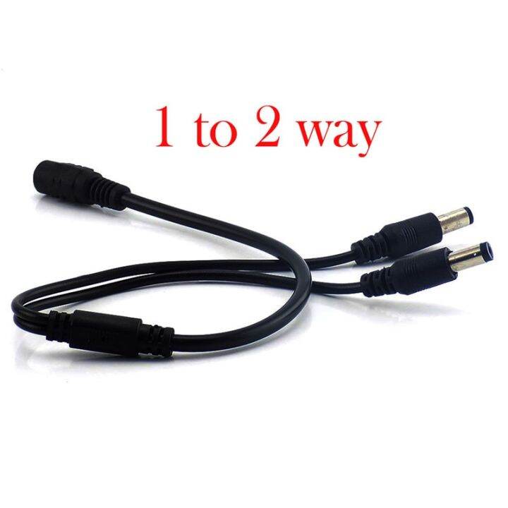 12v-1-female-to-2-3-4-5-6-8-male-way-dc-power-splitter-adapter-connector-plug-cable-5-5mm-2-1mm-for-cctv-camera-led-strip-lights-wires-leads-adapters