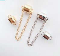 Wholesale double insurance plus chain magnet buckle electroplating platinum K gold necklace buckle DIY bracelet accessories