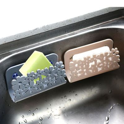 Kitchen bathroom toilet water tank water absorbing sponge dry frame rack with suction cup bowl washer soap store Bathroom Counter Storage