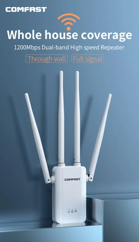 CF-WR756AC 1200Mbps Repeater 2.4G&5G Gigabit Wireless Extender With 4  External Antennas Home Range Amplifier /AP