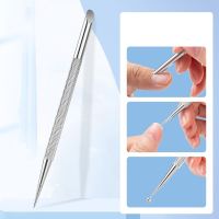 1 PC Reusable Double ended Stainless Steel Nail Cuticle Pusher Cuticle Removal Tool Orange Wood Nails Pedicure Drill Stick Tool