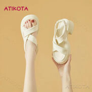 Atikota Xăng đan Atikota Đế Dày Mềm Mại Quai Chéo Phong Cách Thể Thao Thời