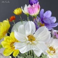 hotx【DT】 SunMade Luxury Big Galsang Branch Silk Artificial Flowers Wedding Decoration Arrangement Supplies Flore