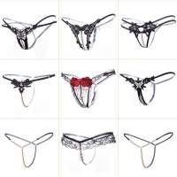 Tanga Temptation See-Through Underwear Female Embroidery Erotic Thong G-string Out Hollow Panties 39;s Women Lace Lingerie Sexy