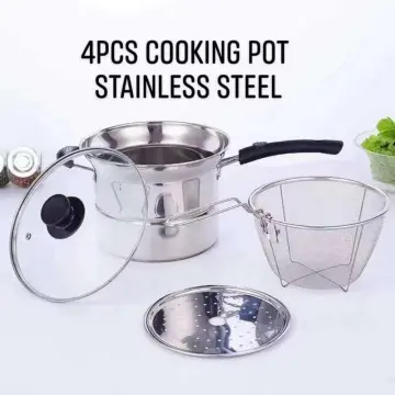 Cooketti 3-in-1 Stainless Fryer and Steamer Pot