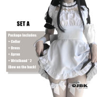 Amine Maid Cosplay Clothes Black Kawaii Lolita French Dress Girls Woman Waitress Party Stage Costumes Japanese Cafe Outfit