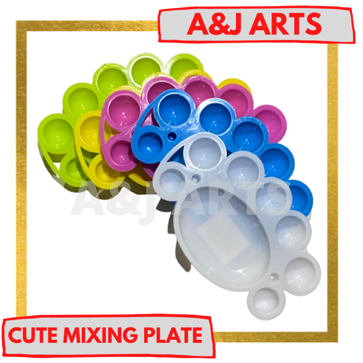 Mixing Plate Mixing Palette Small and Large Cute Mixing Plate | Lazada PH