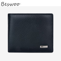 Mens Genuine Leather Wallets Business Card Holder Premium Short Real Cowhide Wallets for Man Luxury Money Bag Coin Purse Clutch
