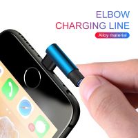 Type C 90 Degree Angle USB 3.1 Fast Data Charging Cable Denim Wire Charger Alloy Plug USB Line Cord For Huawei Oppo