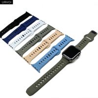 URVOI Silicone band for Apple Watch ultra Series 8 7 6 SE 54321 strap for iWatch 41 45mm breathable design pin and tuck closure