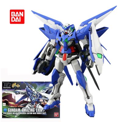 Bandai HGBF Fighters Gundam Amazing Exia Action Figures Plastic Model Gundam Anime Figure Toys For Boys Gifts For Children