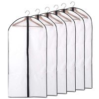 6pcs/set Transparent Clothing Covers Garment Suit Dress Jacket Clothes Coat Dustproof Cover Protector Travel Bag Dust Cover Wardrobe Organisers