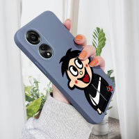 เคสสำหรับ OPPO A78 4G การ์ตูน Wangzai นมเคสปลอกซิลิโคนของเหลวทรงสี่เหลี่ยมดั้งเดิมคลุมทั้งหมดกล้องเคสป้องกันทนแรงกระแทก