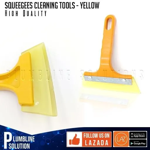 Car Squeegee Cleaning Tools with Handle (Yellow) High Quality Squeegees