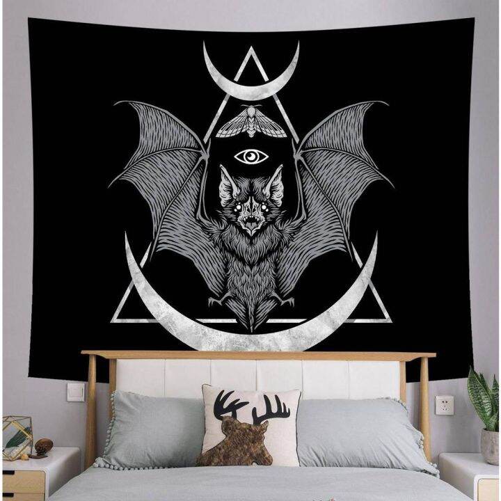 european-and-american-style-fabric-background-tapestry-dark-black-and-white-simple-tapestry-tarot-card-sun-greeting-card-fabric-decoration-fabric-bohemian-mandala-tapestry