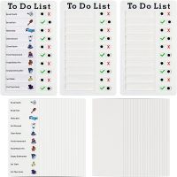 Pack of 3 Memo Boards, Removable Plastic Chore Chart, To-Do List Sliding Boards with 40 Paper