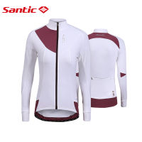 แจ็กเก็ตผู้หญิงเสื้อขี่จักยาน Santic กันลมเสื้อจักรยานระบายอากาศถนนจักรยานเสือภูเขาเสื้อโค้ทแขนยาว L9C01107ฤดูใบไม้ร่วงฤดูหนาว