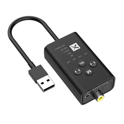 24Bit Bluetooth 5.2 Audio Transmitter LL HD Adaptive USB 3.5mm AUX Optical Fiber Coaxial Wireless Adapter