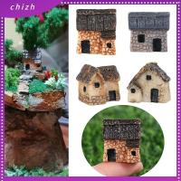 CHIZH 10Pcs 4สีค่ะ รูปแกะสลักขนาดเล็กในบ้าน บ้านขนาดเล็ก เรซิน บ้านตุ๊กตาเรซิ่น สวนนางฟ้า รถตุ๊กตางานฝีมือ ของตกแต่งบ้าน