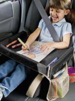 Kids Car Seat Travel Tray Children Play Snack Draw Seat Organizer Portable Waterproof Baby Car Seat Organizer Tray Table Storage